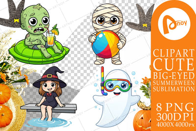 Sublimation Big Eye Summerween Pool Party Sublimation artnoy 