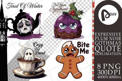 Sublimation Bitter Holiday Treats Gothmas Quote Sublimation artnoy 