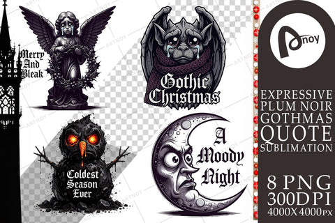 Sublimation Bleak Holiday Blues Gothmas Quote Sublimation artnoy 