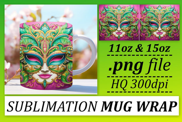 Sublimation Bliss: Mardi Gras Magic on Your Mugs Sublimation afrosvg 