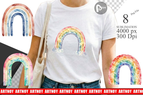 Sublimation Boho Rainbow Abstract Sublimation artnoy 