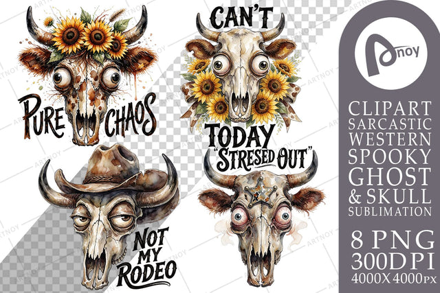 Sublimation Bone Deep Exhausted Bull Skulls Sublimation artnoy 