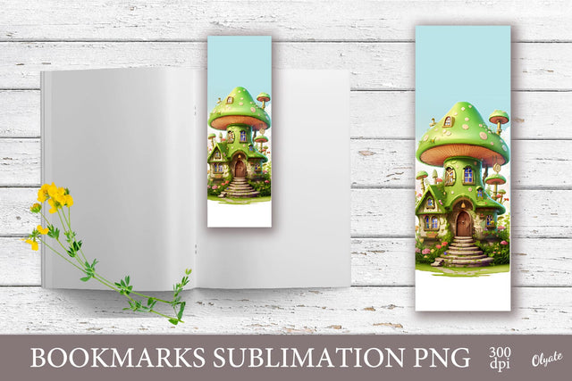 Sublimation Bookmarks PNG. Green House PNG. Plant House PNG Sublimation Olga Terlyanskaya 