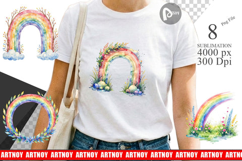 Sublimation Botanical Boho Rainbow Sublimation artnoy 