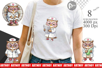 Sublimation Burnout Owl Nurse Lifestyle Sublimation artnoy 