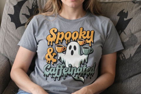 Sublimation Caffeinated Halloween Retro SVG artnoy 