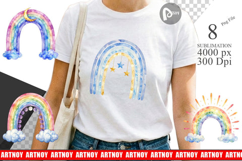 Sublimation Celestial Boho Rainbow Sublimation artnoy 
