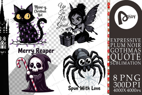 Sublimation Chaos Holiday Spirit Gothmas Quote Sublimation artnoy 