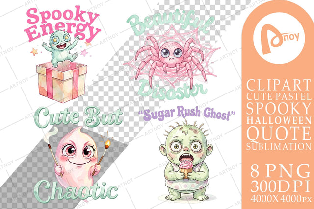 Sublimation Chaotic Cute Halloween Quote Sublimation artnoy 