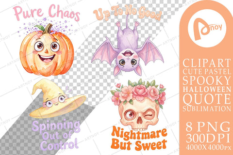 Sublimation Chaotic Cute Halloween Quote Sublimation artnoy 