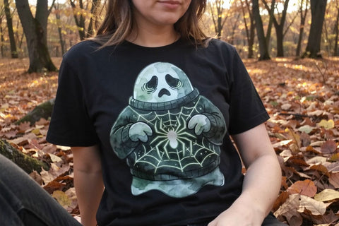 Sublimation Chaotic Shocked Vintage Holiday Ghosts Sublimation artnoy 