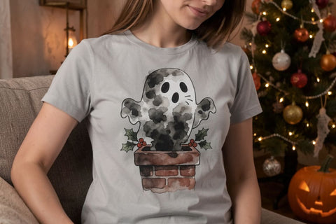 Sublimation Chaotic Shocked Vintage Holiday Ghosts Sublimation artnoy 