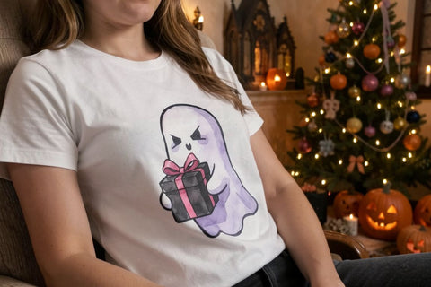 Sublimation Chaotic Shocked Vintage Holiday Ghosts Sublimation artnoy 