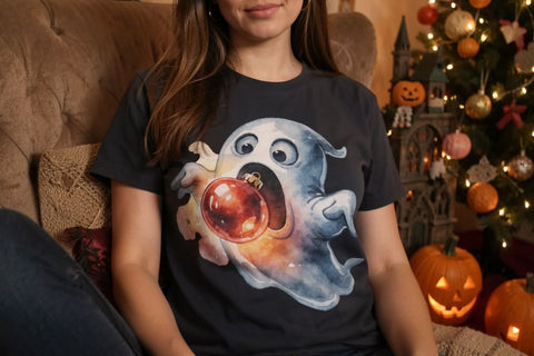 Sublimation Chaotic Shocked Vintage Holiday Ghosts Sublimation artnoy 