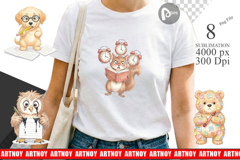 Sublimation Chaotic Study Animal Watercolor Sublimation artnoy 