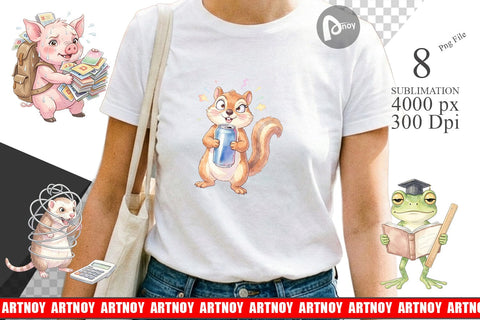Sublimation Chaotic Study Animal Watercolor Sublimation artnoy 