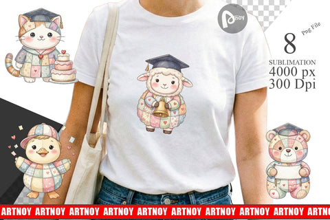 Sublimation Cheerful Graduation Party Patchwork Sublimation artnoy 