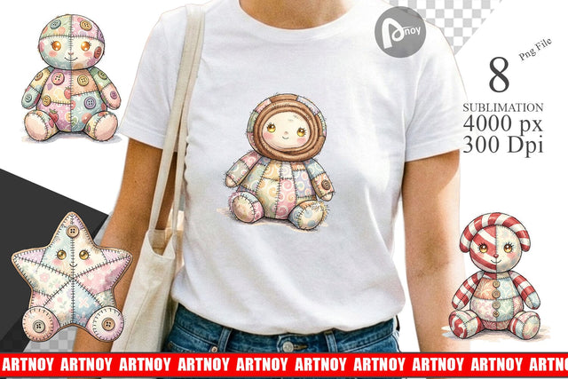 Sublimation Christmas Treat Patchwork Watercolor Sublimation artnoy 