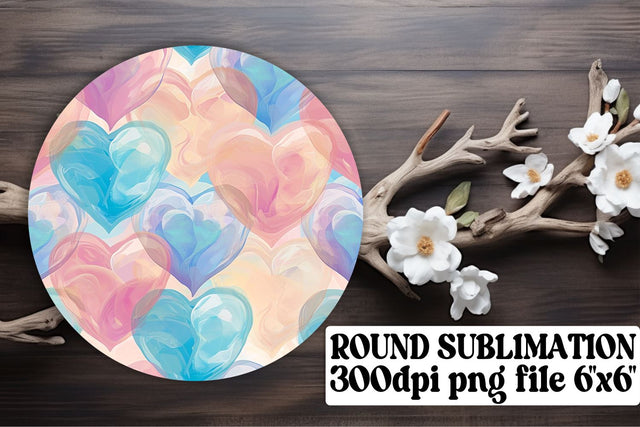 Sublimation Circle Coaster Set - Heart's Delight Sublimation afrosvg 