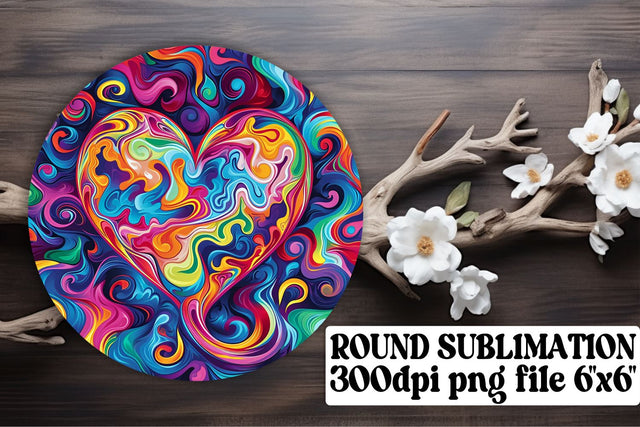 Sublimation Circle Coasters - Heartwarming Elegance Sublimation afrosvg 