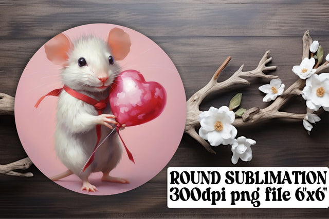 Sublimation Circle Extravaganza: Valentine's Balloons Sublimation afrosvg 