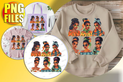 Sublimation Clipart: Afro Portrait Sublimation afrosvg 