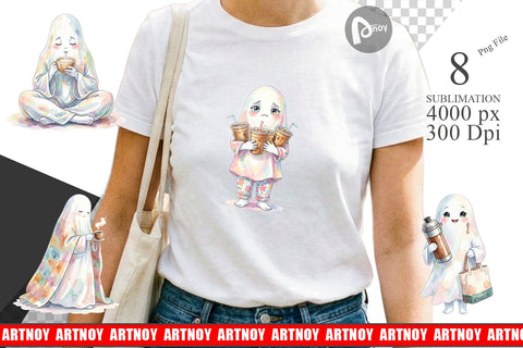 Sublimation Coffee Lover Mom Ghost Sublimation artnoy 