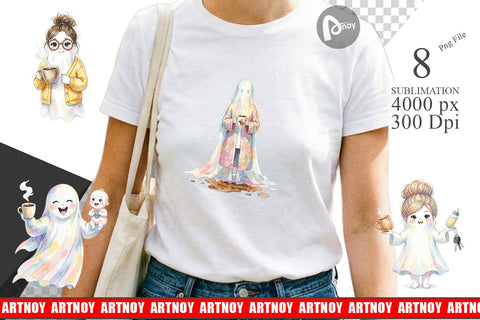 Sublimation Coffee Lover Mom Ghost Sublimation artnoy 