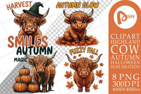 Sublimation Cozy Autumn Harvest Highland Cows Quotes Sublimation artnoy 