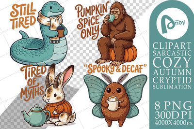 Sublimation Cozy Cryptid Cafe Sarcastic Sublimation artnoy 