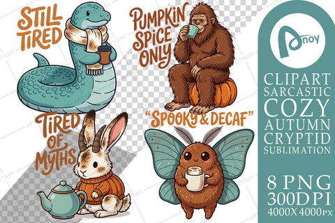 Sublimation Cozy Cryptid Cafe Sarcastic Sublimation artnoy 