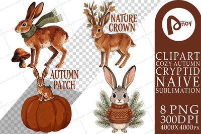 Sublimation Cozy Harvest Naive Jackalope Art Sublimation artnoy 