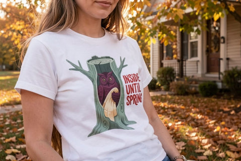 Sublimation Cozy Introvert Autumn Cryptid Art Sublimation artnoy 