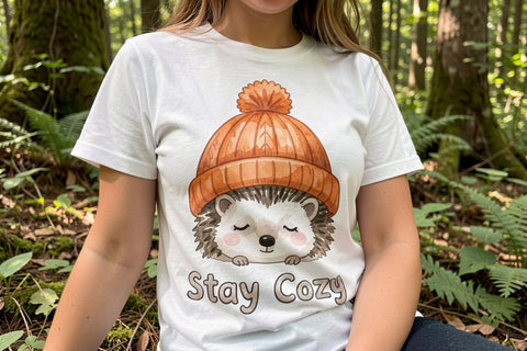 Sublimation Cozy Knitwear Woodland Friends Watercolor Sublimation artnoy 