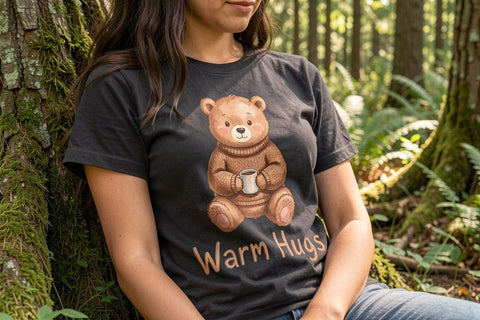 Sublimation Cozy Knitwear Woodland Friends Watercolor Sublimation artnoy 