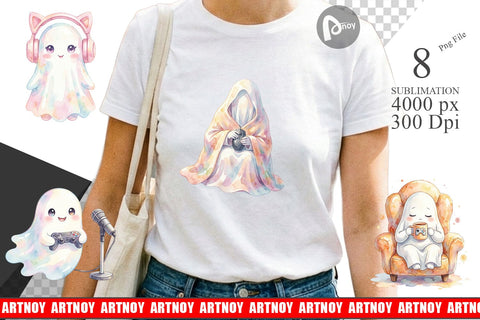 Sublimation Cozy PC Gamer Ghost Sublimation artnoy 