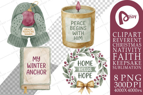 Sublimation Cozy Winter Blessings & Faith Cheer Sublimation artnoy 