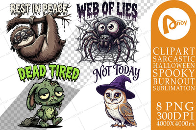 Sublimation Creepy Exhausted Spooky Burnout Sublimation artnoy 