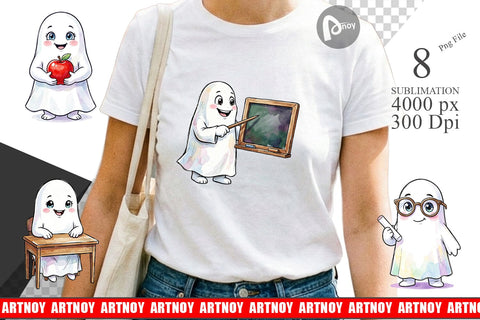 Sublimation Cute Classroom Teacher Ghost Sublimation artnoy 