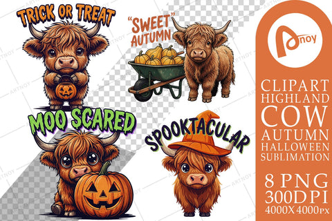 Sublimation Cute Spooky Halloween Bovine Cows Quote Sublimation artnoy 