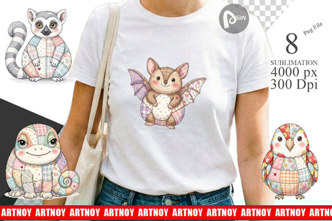 Sublimation Cute Tropical Patchwork Sublimation artnoy 