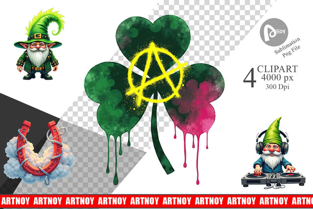 Sublimation Cyber Shamrock Punk Sublimation artnoy 