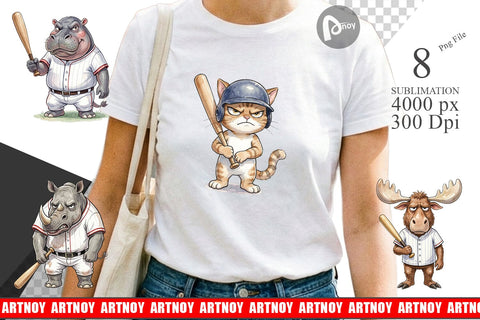 Sublimation Cynical Animal Slugger Watercolor Sublimation artnoy 