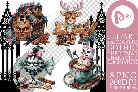 Sublimation Cynical Bored Gothic Gingerbread Sublimation artnoy 