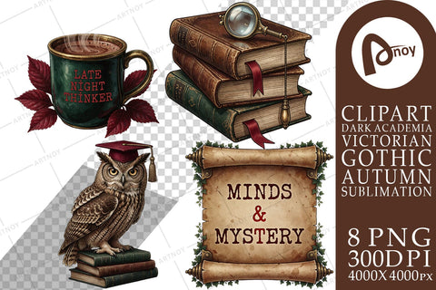 Sublimation Dark Academia Autumn Study Club Sublimation artnoy 
