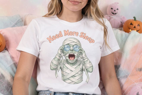 Sublimation Dead Tired Pastel Ghost Quote Sublimation artnoy 