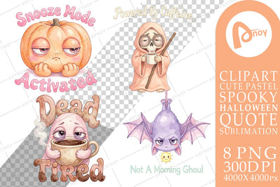 Sublimation Dead Tired Pastel Ghost Quote Sublimation artnoy 