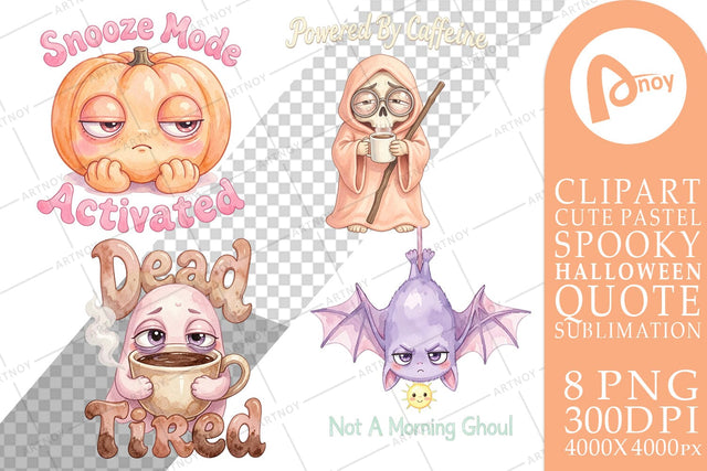 Sublimation Dead Tired Pastel Ghost Quote Sublimation artnoy 