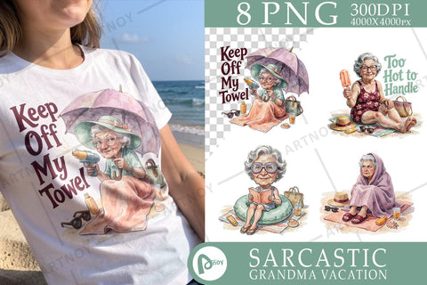 Sublimation Defiant Bored Sunset Grandma Vacation Sublimation artnoy 