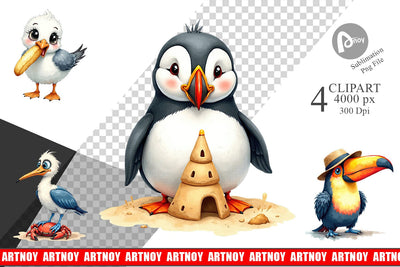 Sublimation Derpy Beach Birds Sublimation artnoy 